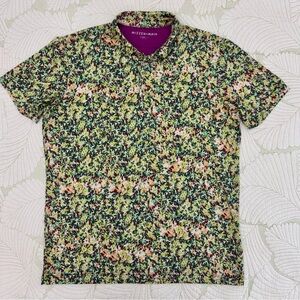 Mizzen+Main Men's Versa Floral Polo Shirt - Trim Fit- Size XL